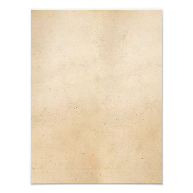 Vintage Paper Antique Parchment Template Blank Photo Print (Front)