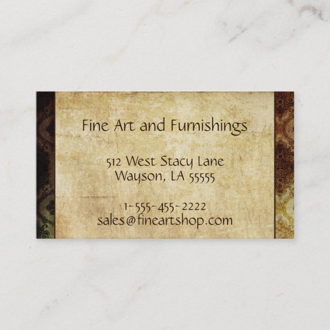 Vintage Paper Browns Business Card (Front)