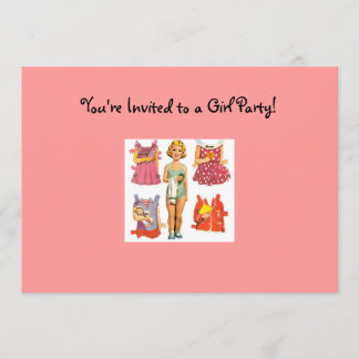 Vintage Paper Doll Invitations