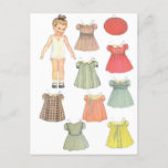 Vintage Paper Doll  Postcard