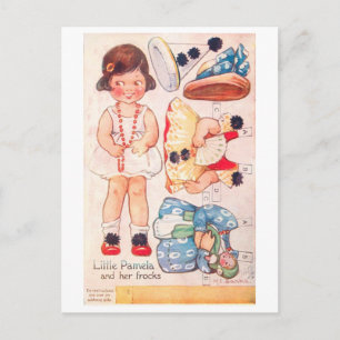 Vintage Paper Doll Postcard--Little Pamela Postcard