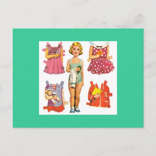 Vintage Paper Doll Postcards