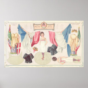 Vintage Paper Doll Poster