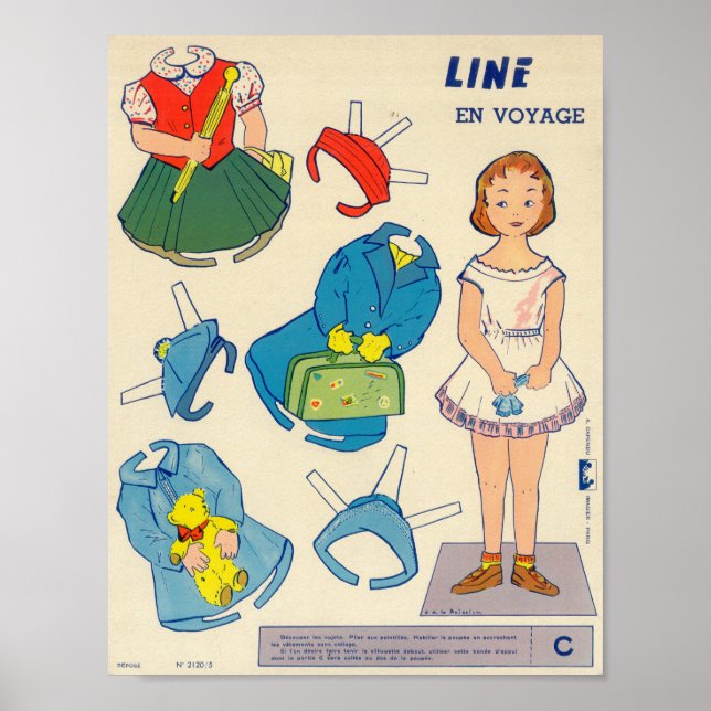 Vintage Paper Doll  Poster (Front)