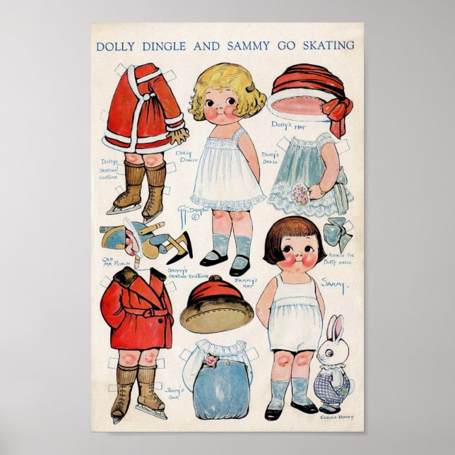 Vintage Paper Doll  Poster (Front)