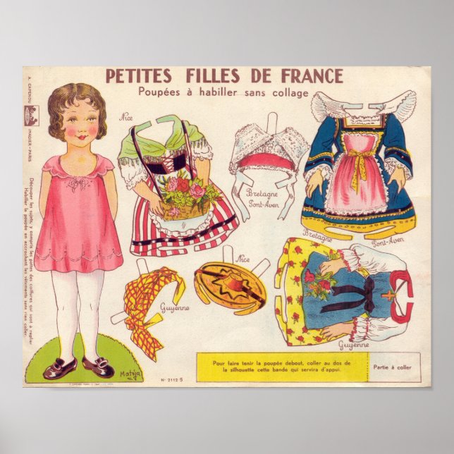 Vintage Paper Doll  Poster (Front)