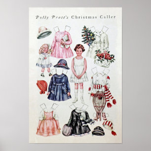 Vintage Paper Doll Poster
