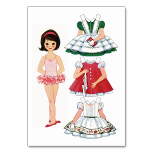 Vintage Paper Doll Table Number