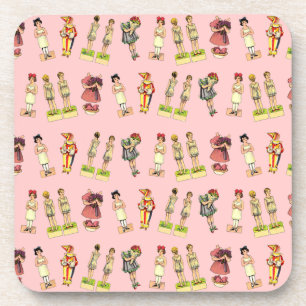 Vintage Paper Dolls Coaster