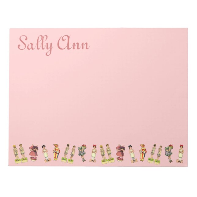 Vintage Paper Dolls Notepad (Front)