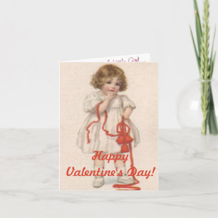 Vintage Paper Dolls Valentine's Day Card