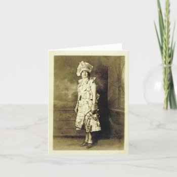 Vintage Paper Dress And Hat Notecard by lkranieri at Zazzle