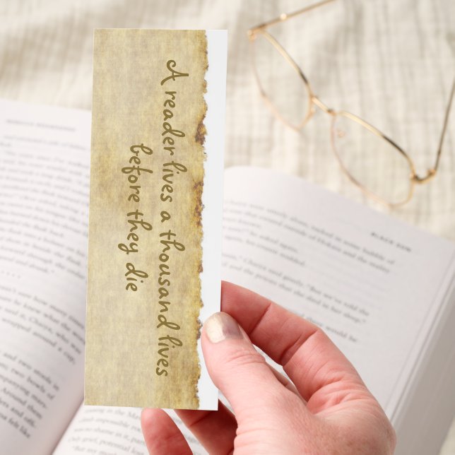 Vintage Paper Effect Bookmark (Hand)