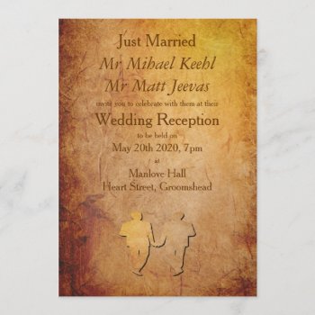 Vintage Paper Gay Wedding Announcement Invitation by AGayMarriage at Zazzle
