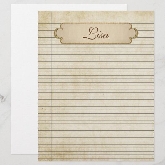 Vintage Paper Lines (Front/Back)