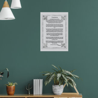 Vintage Paper Look Desiderata Poem by Max Ehrman Poster