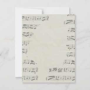 Vintage paper musical notes