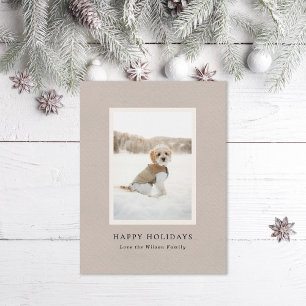 Vintage Paper Pet Portrait Photo Holiday Postcard