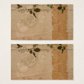Vintage paper Profile Card (Front & Back)