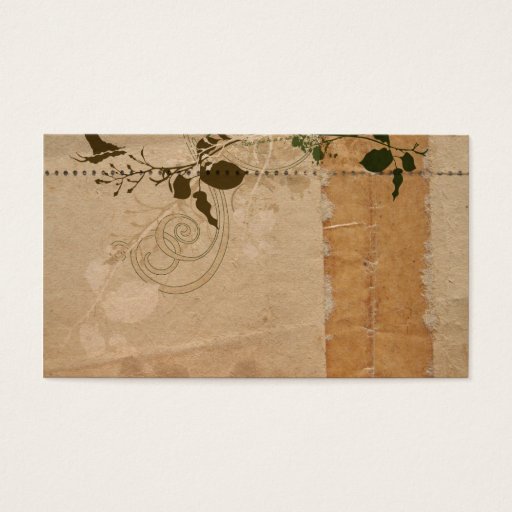 Customizable Vintage paper Profile Card Business Card Template