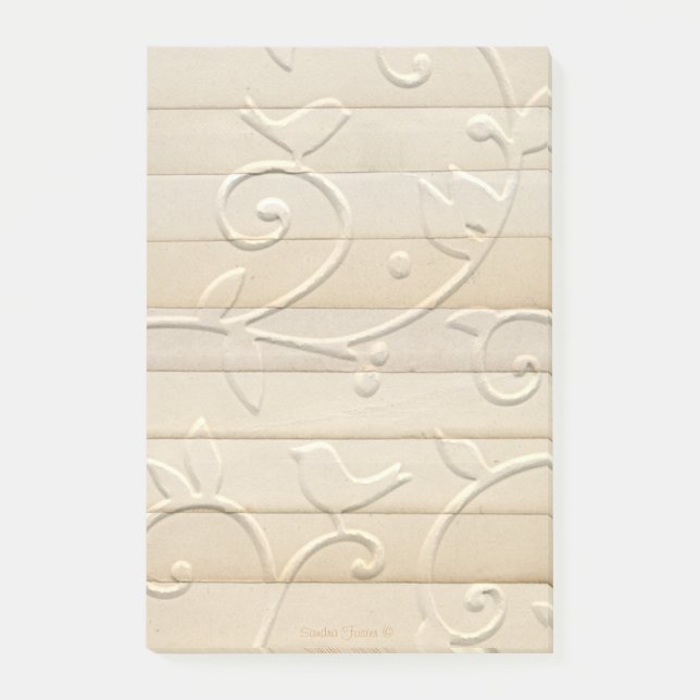 Vintage Paper Strips Design - Note Pad (Front)