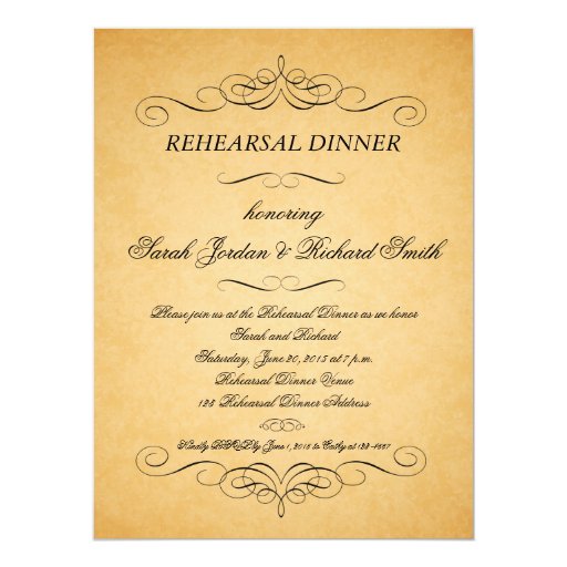 Vintage Rehearsal Dinner Invitations 10