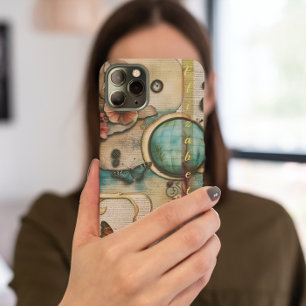 Vintage Papers Travel Themed Junk Journal iPhone 13 Pro Max Case