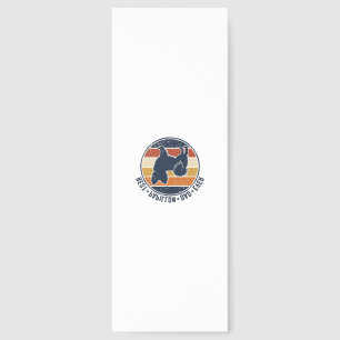 Vintage Papillon Dog Dad Retro Sunset Shirt Design Bookmarks