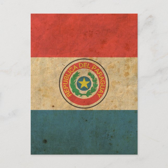 Vintage Paraguay Flag Postcard (Front)