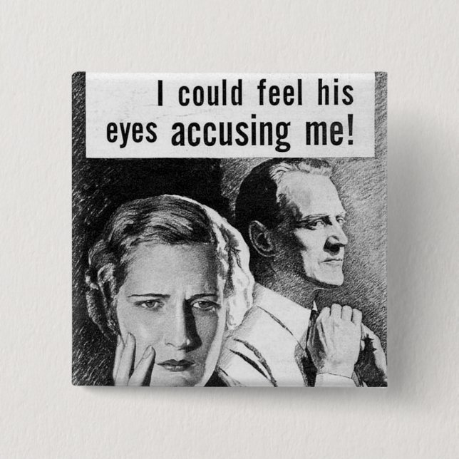 Vintage Paranoia Pinback Button (Front)