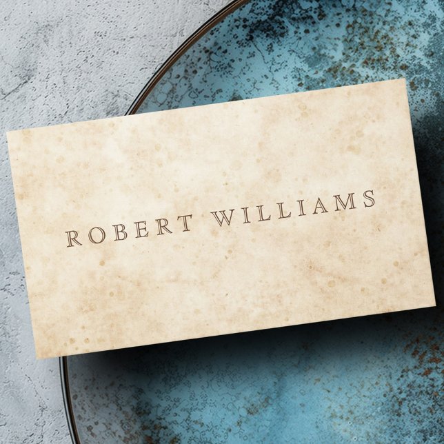 Vintage parchment antique aged paper rustic business card (Vintage parchment antique aged paper rustic business card)