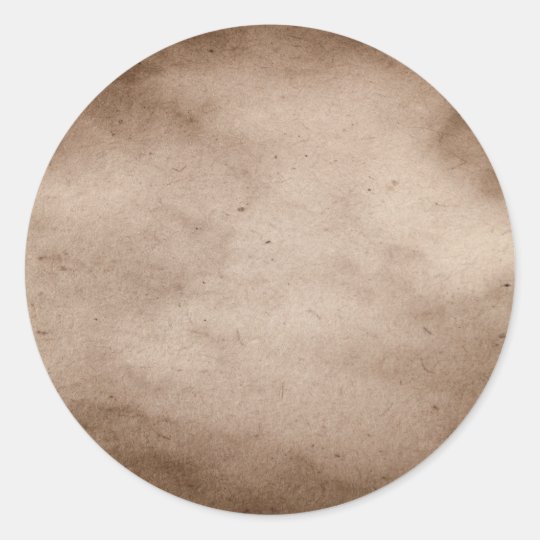 Vintage Parchment Antique Paper Background Blank Classic Round Sticker ...