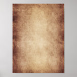 Vintage Parchment Antique Paper Background Custom Poster
