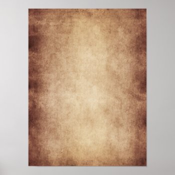 Vintage Parchment Antique Paper Background Custom Poster by SilverSpiral at Zazzle