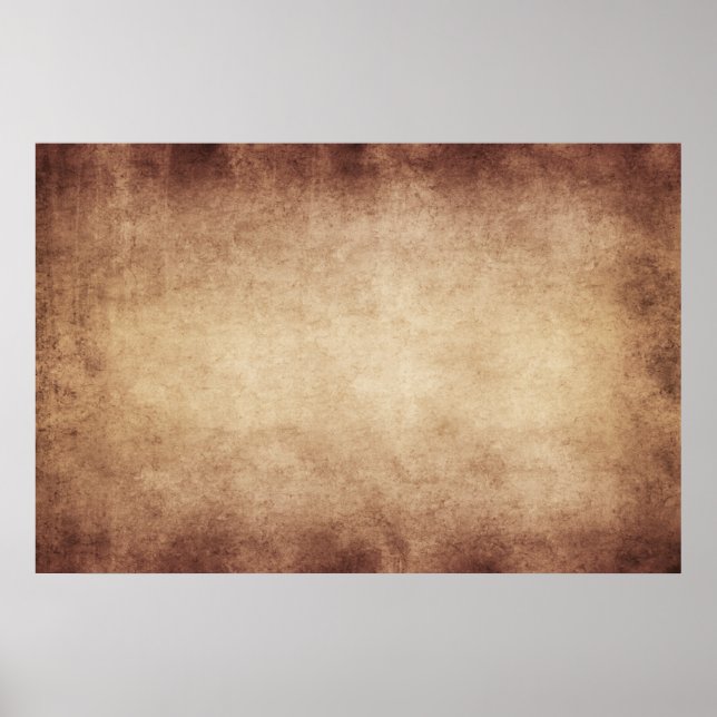 Vintage Parchment Antique Paper Background Custom Poster (Front)