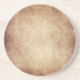 Vintage Parchment Antique Paper Background Custom Sandstone Coaster
