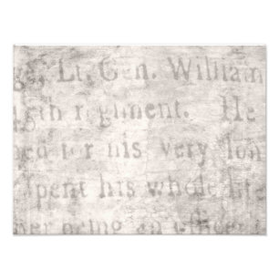 Vintage Parchment Antique Text Template Blank Photo Print