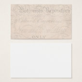 Vintage Parchment Botanical Script 1700s Template (Front & Back)