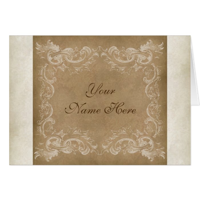 Vintage Parchment Business Correspondence Notes Greeting Cards