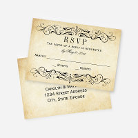 Vintage Parchment Flourish Wedding