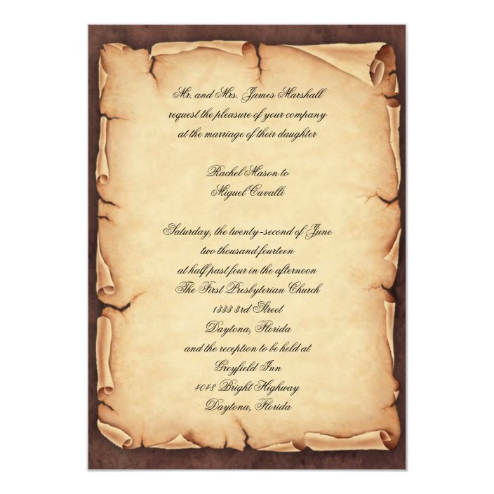 Vintage Parchment Invitation | Zazzle.com