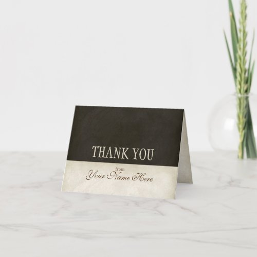 Vintage Parchment Look Business Thank You Notes