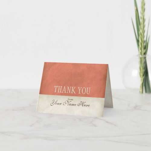 Vintage Parchment Look Business Thank You Notes
