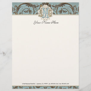 Vintage Parchment Look Letterhead Resume Paper