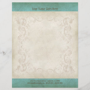 Vintage Parchment Look Letterhead Resume Paper