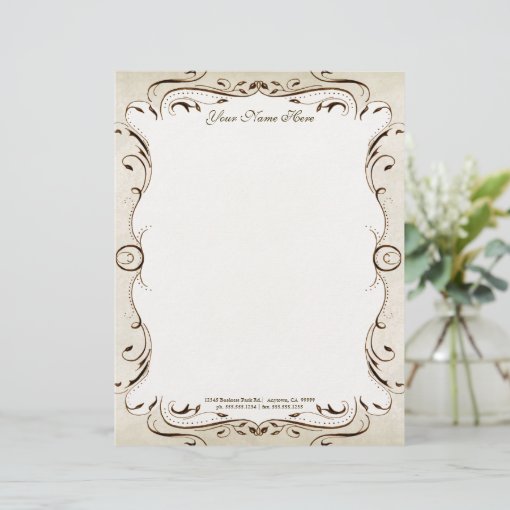 Vintage Parchment Look Letterhead - Vintage Parchment Look Letterhead Resume Paper R66df1acdffc844dc8bbb0f8f89bf9cea Tcx2j 510