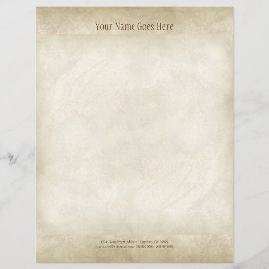 Vintage Parchment Look Letterhead - Vintage Parchment Look Letterhead Resume Paper R79bf21198b9147f48a466f9b60f57f86 Tcvud 540