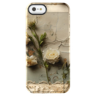 Vintage Parchment Love Letter with Flowers (3) Clear iPhone SE/5/5s Case