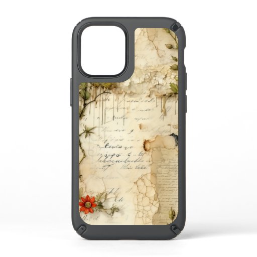 Vintage Parchment Love Letter with Flowers (6) Speck iPhone 12 Mini Case