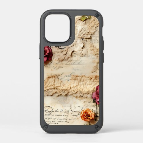 Vintage Parchment Love Letter with Flowers 8 Speck iPhone 12 Mini Case